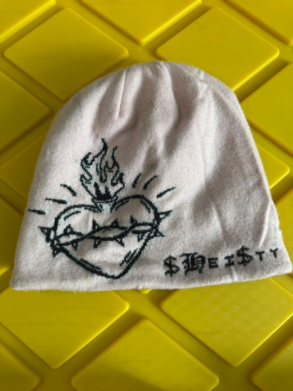 Sheisty Yuki Pink & Black Reversible Beanie