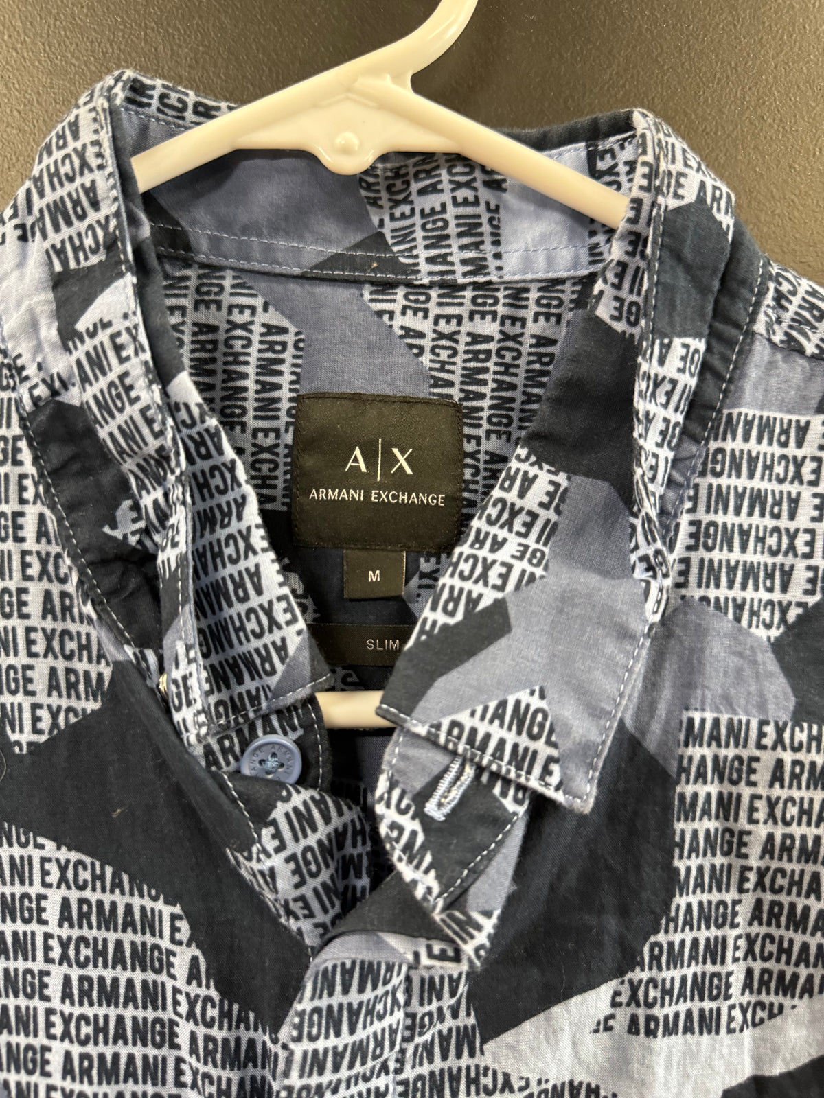 Armani Exchange short-sleeve button-down shirt size medium