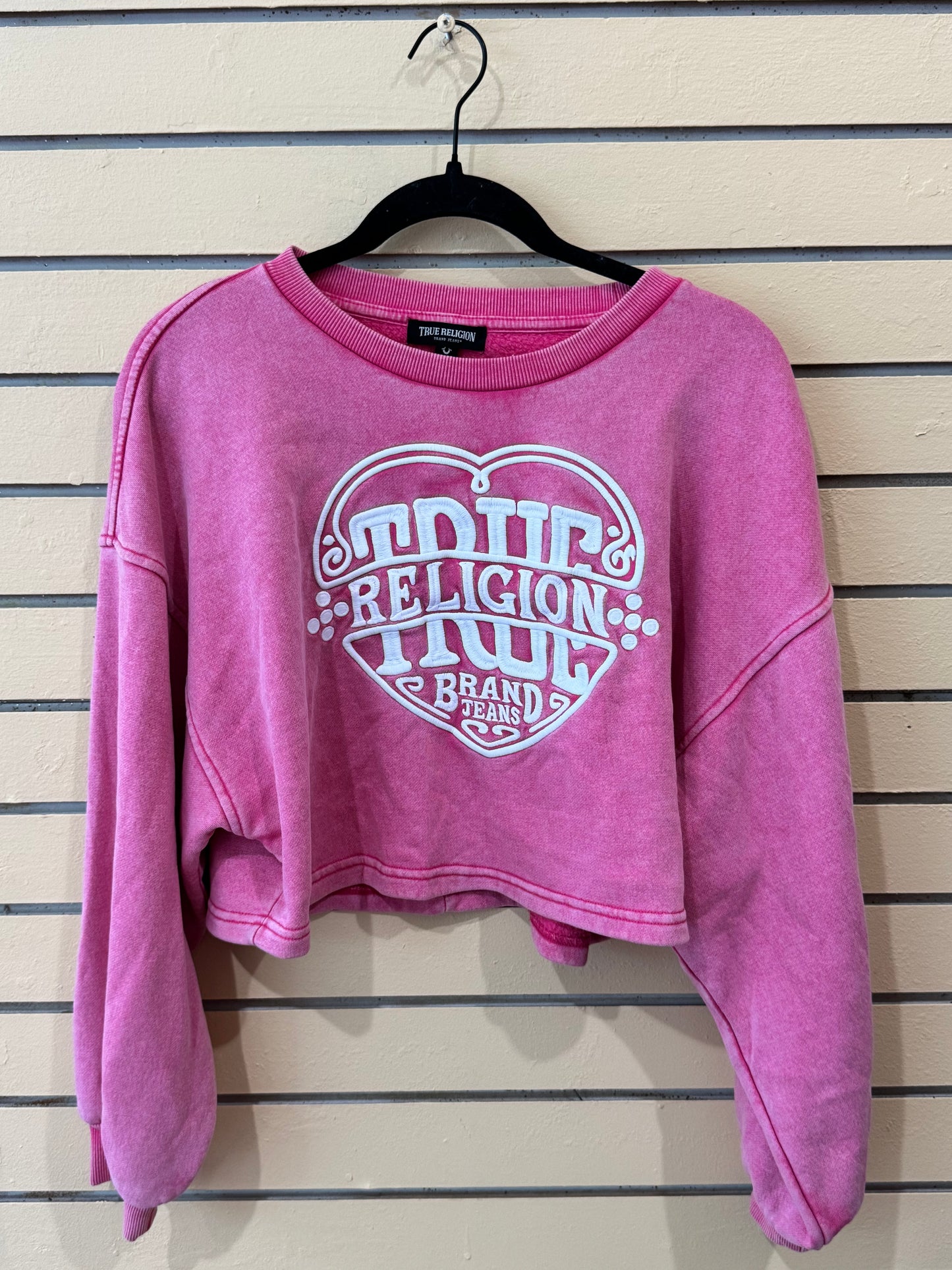 True Religion Washed Heritage Dolman Pullover size small