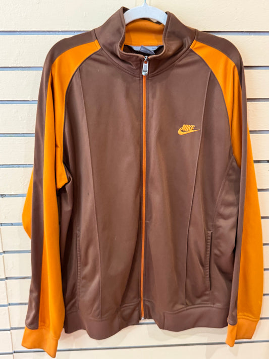 Vintage brown and orange Nike track jacket size xl