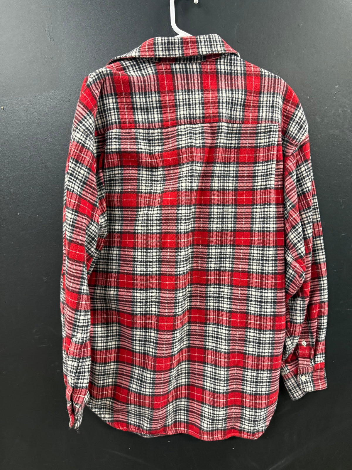 Vintage Gap red and black plaid long-sleeve flannel shirt