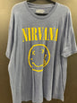 Nirvana band blue marled short-sleeve t-shirt size xl