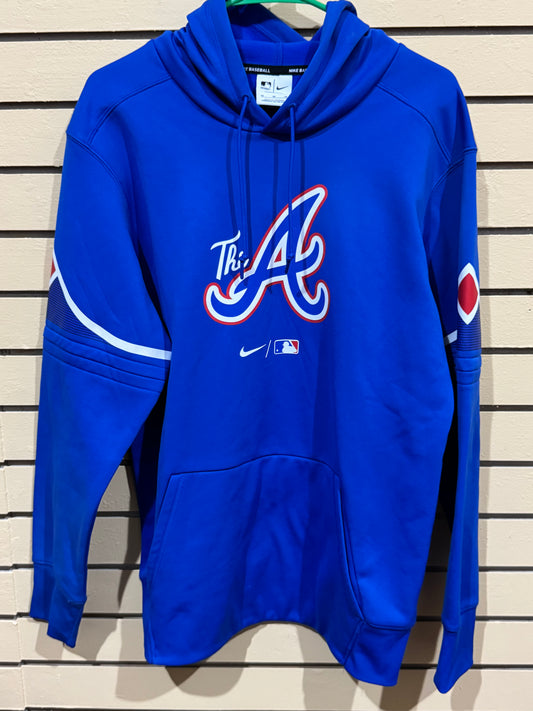 Atlanta Braves Nike City Connect Therma Hoodie size medium featuring the "The A" emblem.