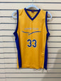 Blue Dunes Club signed basketball jersey size medium number 33 graphic and a wave chest detail.