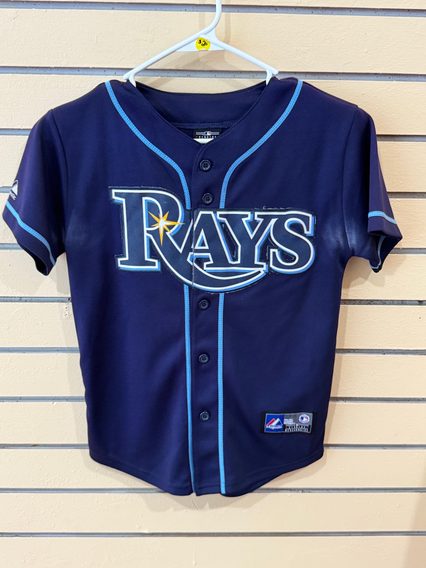 Navy Blue Tampa Bay Rays baseball jersey size youth small