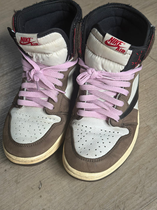 Nike Air Jordan 1 Retro High OG SP Travis Scott "Mocha" sneakers size 8
