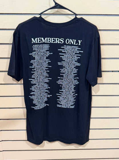 Black College Culture Club Members Only T-shirt size medium