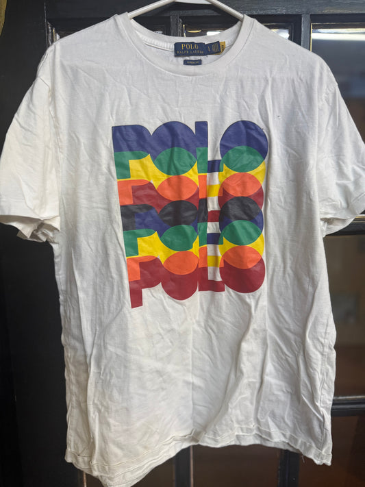 White Polo Ralph Lauren classic fit cotton jersey t-shirt size large
