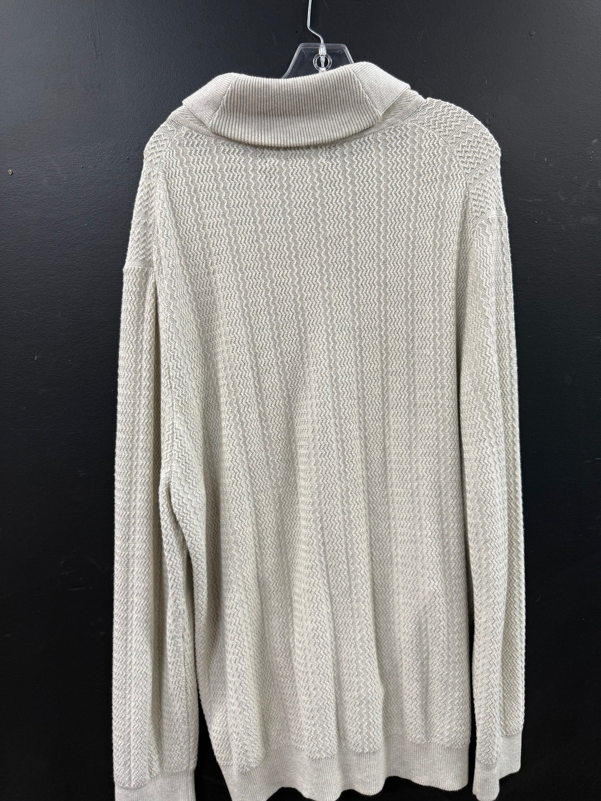 Tasso Elba Light Gray full-zip cardigan size 2XL