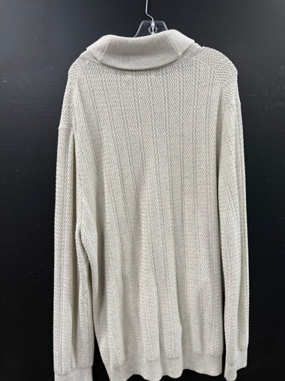 Tasso Elba Light Gray full-zip cardigan size 2XL