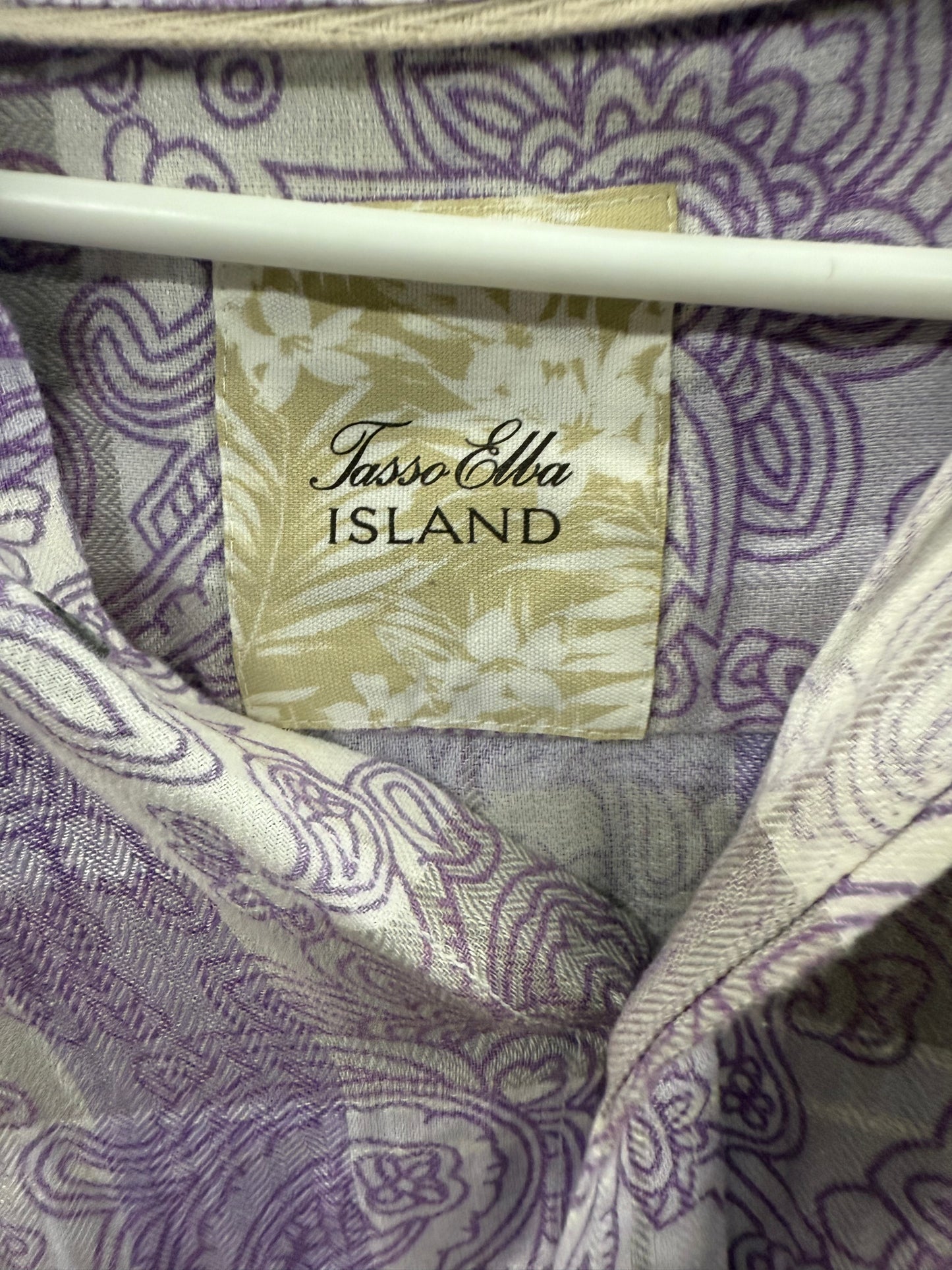Tasso Elba Island short-sleeve button-up shirt size large