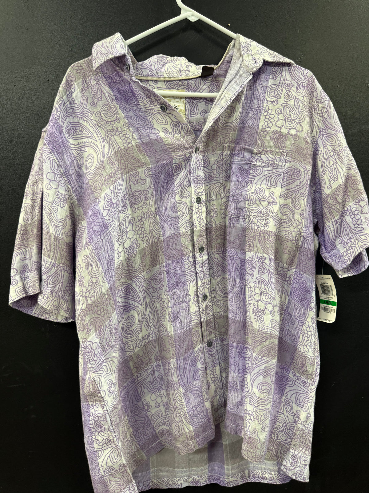 Tasso Elba Island short-sleeve button-up shirt size large