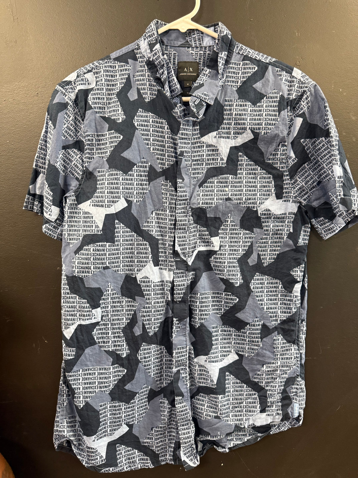Armani Exchange short-sleeve button-down shirt size medium