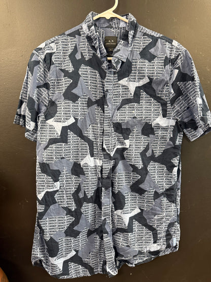 Armani Exchange short-sleeve button-down shirt size medium