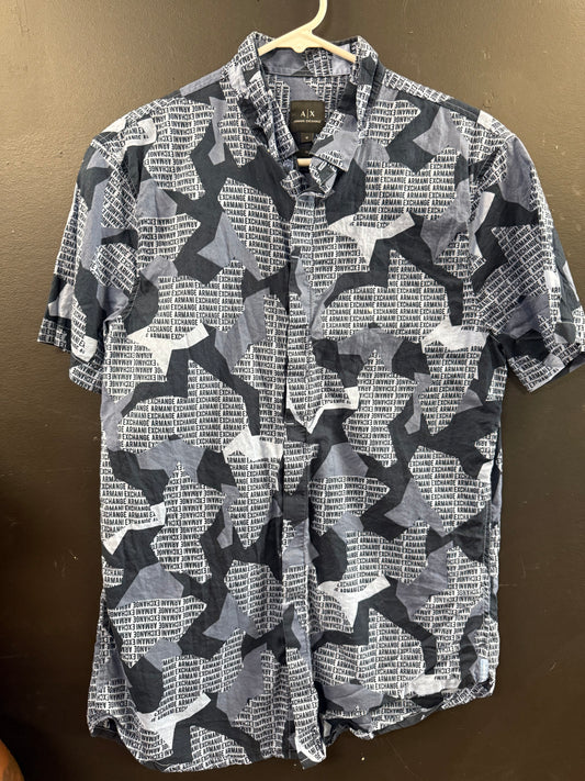 Armani Exchange short-sleeve button-down shirt size medium