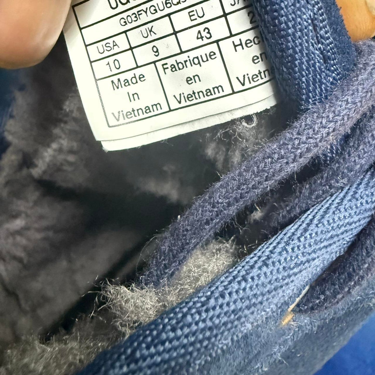 Navy blue suede ugg neumel size 10
