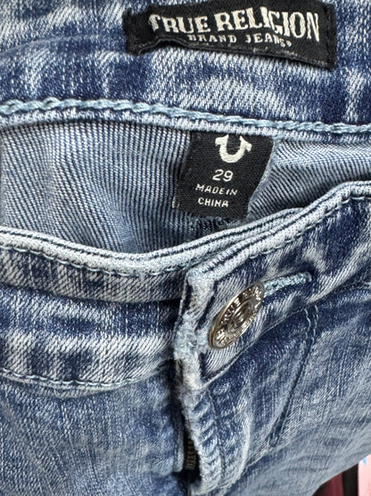 Light-wash True Religion Denim Cutoff Shorts size 29