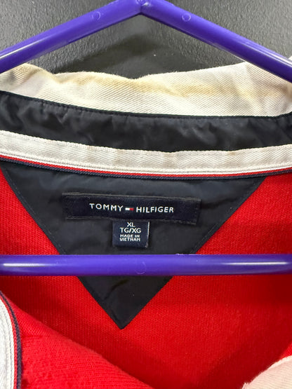 Red Long-sleeve Tommy Hilfiger rugby shirt size xl