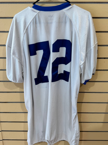 White Rawlings "Pal Colts" football jersey in youth size XL blue number 72
