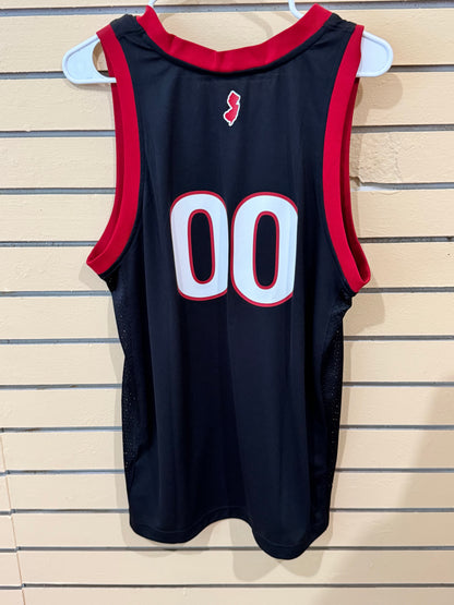 official Men's Adidas Rutgers Scarlet Knights #00 Black Replica Swingman Basketball Jersey size medium