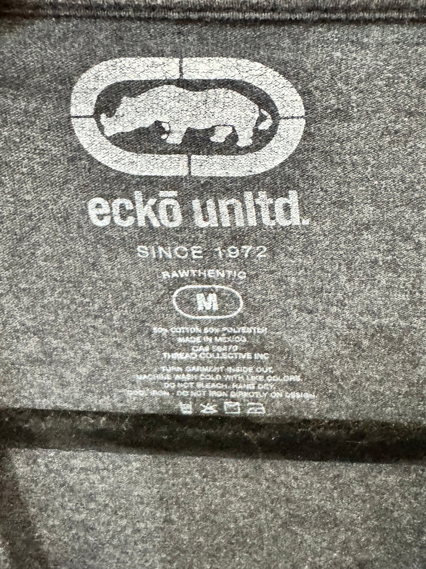 dark charcoal gray Ecko Unltd graphic t-shirt size medium