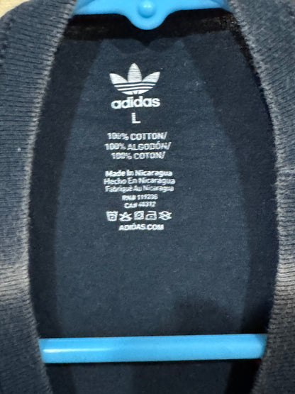 Adidas Originals t-shirt size large metallic gold graphic logo on the chest