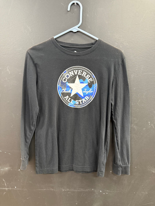 Black Converse Chuck Taylor All Star long-sleeve t-shirt size large