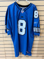 vintage Reebok On-Field Detroit Lions home jersey size 58 featuring quarterback Jon Kitna with his number 8.