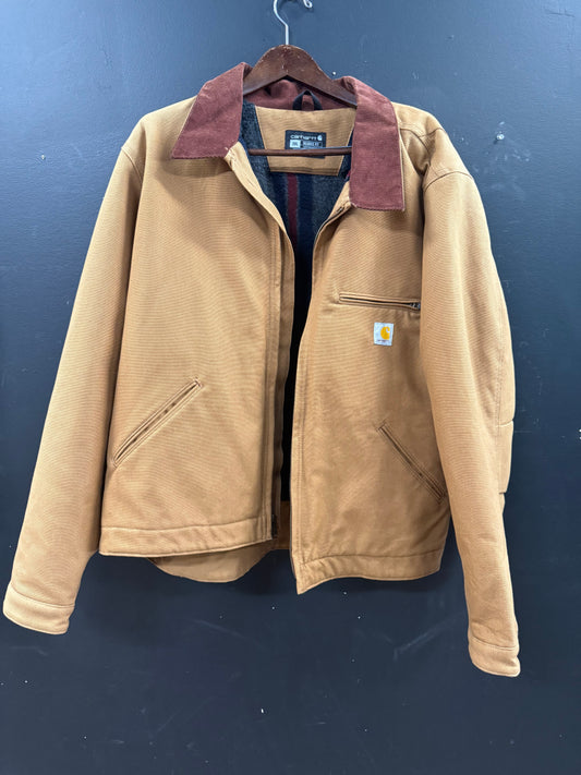 Vintage Carhartt Detroit work jacket size 2xl brown cotton duck canvas