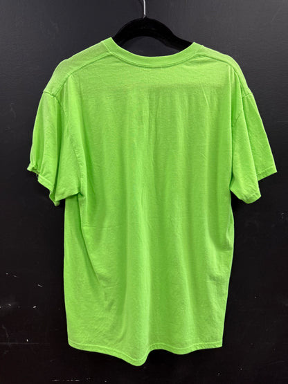 Neon Green Gildan "Nassau Bahamas" crewneck t-shirt size large