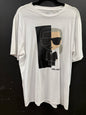 White Karl Lagerfeld Paris men's graphic t-shirt size large