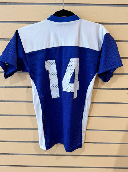 Blue Football Jersey size youth small with giants on the front