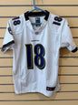 White Nike Baltimore Ravens #18 game jersey size youth medium Jeremy Maclin