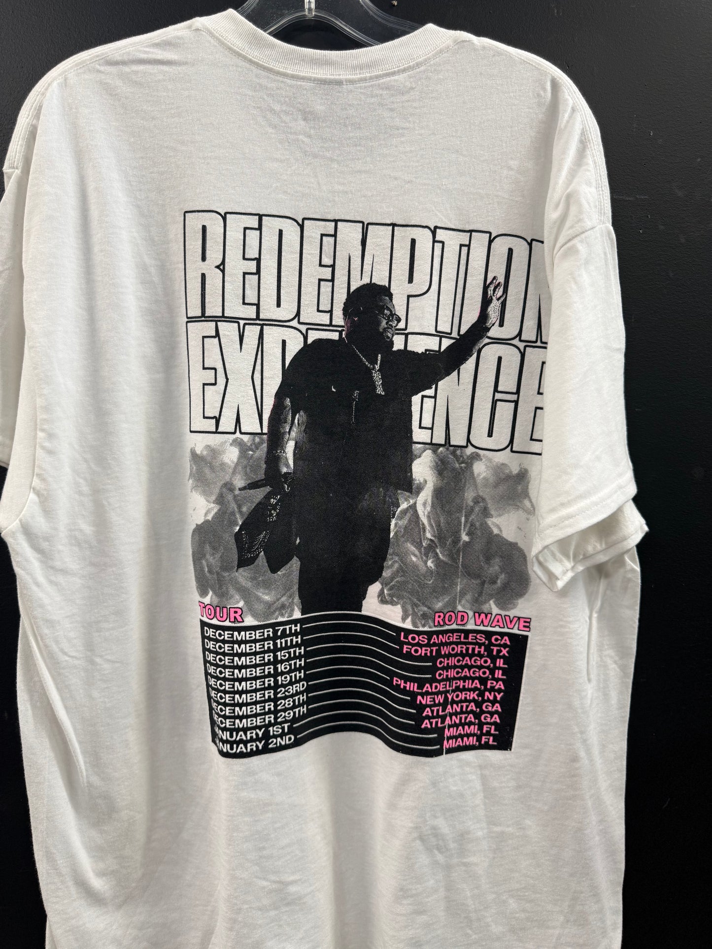 White Rod Wave "The Redemption Tour" shirt size xl