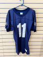 Navy blue and white Rawlings Providence Academy football jersey size youth small number 11