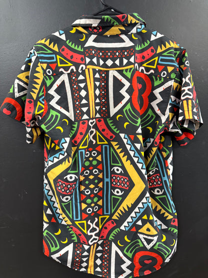 Reason men's short-sleeve button-up shirt size medium