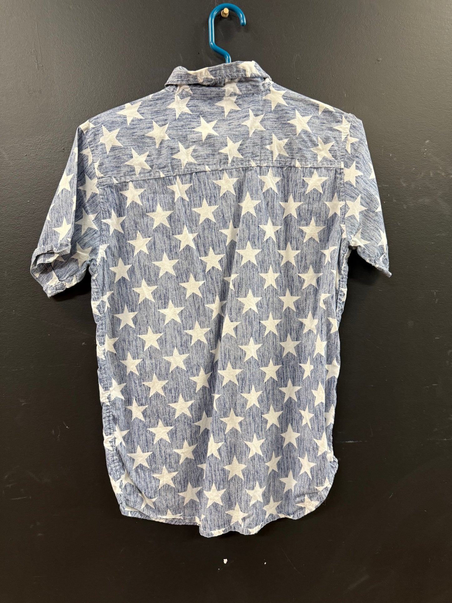 Street Rules Clothing Co. blue short-sleeve button-down shirts size small