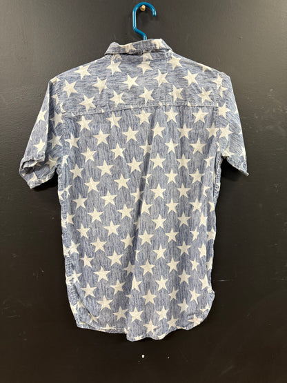 Street Rules Clothing Co. blue short-sleeve button-down shirts size small