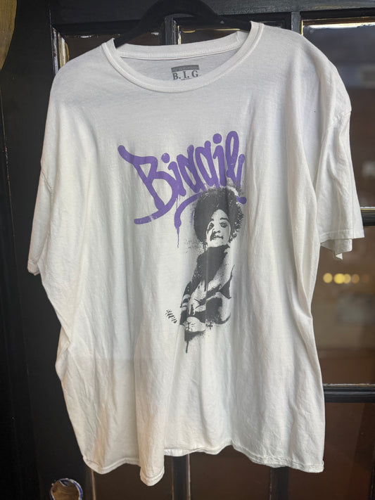 White The Notorious B.I.G. with purple "Biggie" shirt size 3XL