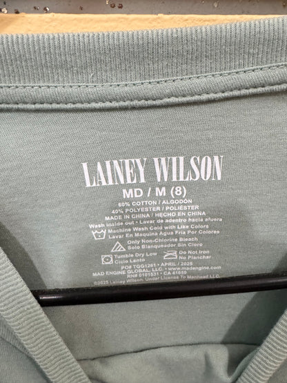 Light blue crewneck tee of country artist Lainey Wilson size medium