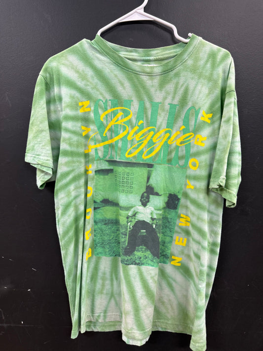 Green tie-dye The Notorious B.I.G. "90's New York City" graphic t-shirt size large