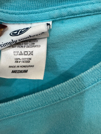Turquoise Simply Southern Collection t-shirt size medium