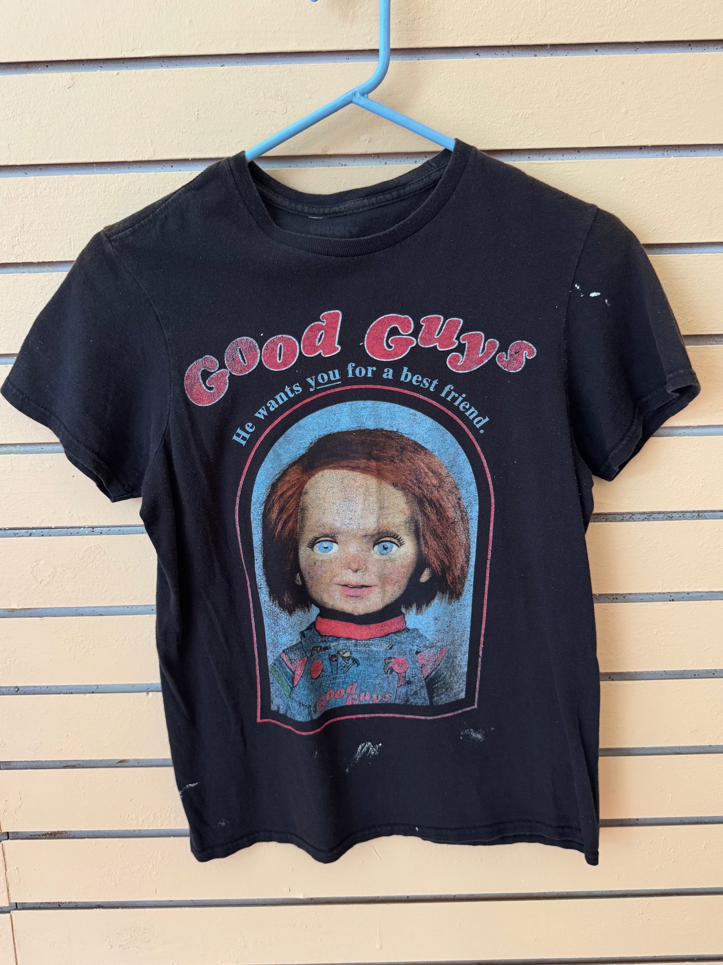 Black Chucky "Good Guys" graphic t-shirt size small