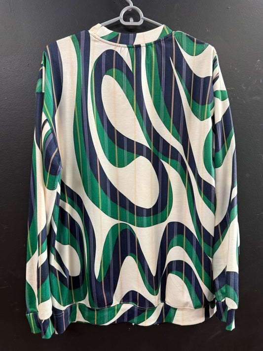 Abstract Patterned Long-sleeve Crewneck size medium