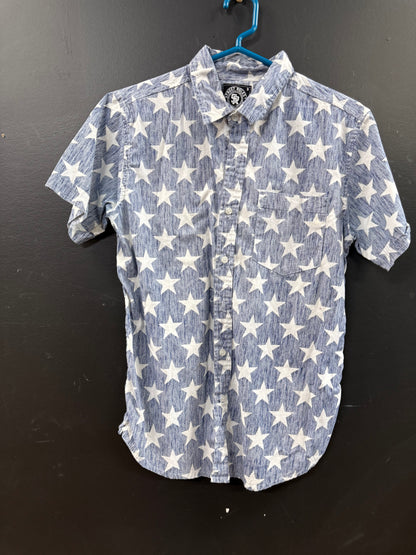 Street Rules Clothing Co. blue short-sleeve button-down shirts size small