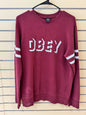 Obey crewneck sweatshirt burgundy size medium