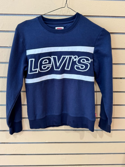 Levi's sweatshirt is a navy crewneck size medium