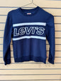Levi's sweatshirt is a navy crewneck size medium