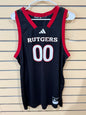 official Men's Adidas Rutgers Scarlet Knights #00 Black Replica Swingman Basketball Jersey size medium