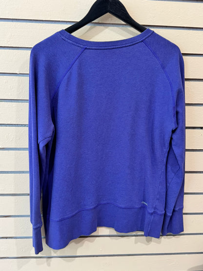 Adidas purple and neon crewneck sweatshirt size large featuring a prominent neon green logo